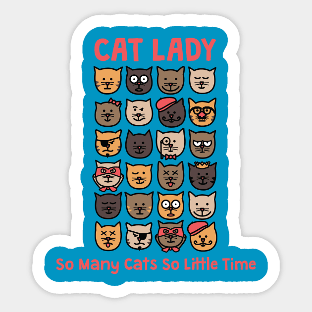 Cat Lady Sticker by toddgoldmanart